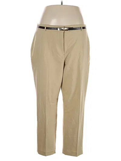 Pre-owned Anne Klein Khaki Pant In Tan