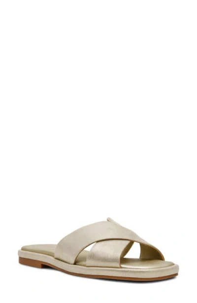 Anne Klein Khloe Crossover Strap Slide Sandal In Neutral