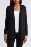 Anne Klein Kissing Front Cardigan In Black