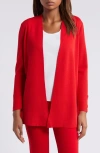Anne Klein Monteray Cardigan In Bright Crimson