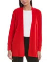 Anne Klein Kissing Front Cardigan In Red