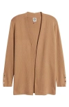 Anne Klein Kissing Front Cardigan In Brown