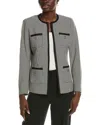 Anne Klein Kissing Front Jacket In Black
