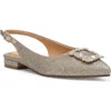 Anne Klein Kith Slingback Flat In Platinum