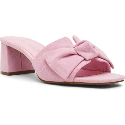 Anne Klein Kizmet Bow Slide Sandal In Light Pink