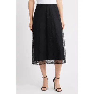Anne Klein Lace A-line Skirt In Gray