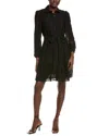 Anne Klein Lace Shirtdress In Black