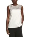 ANNE KLEIN ANNE KLEIN LACE YOKE TANK