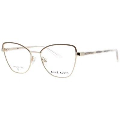Anne Klein Ladies Gold Tone Rectangular Eyeglass Frames Ak5112