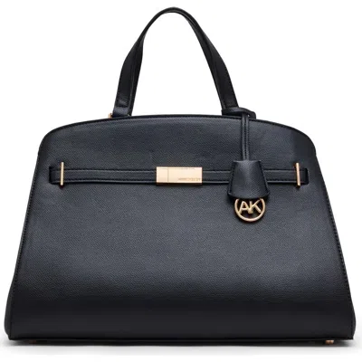 Anne Klein Large Belted Satchel In Black