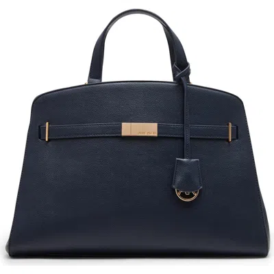 Anne Klein Large Belted Satchel In Blue
