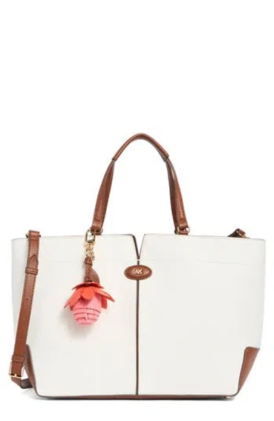 Anne Klein Large East West Tote In White
