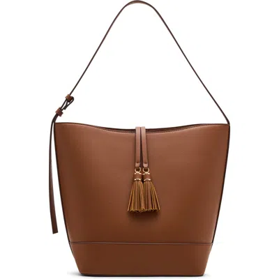 Anne Klein Large Hobo Bag In Chestnut