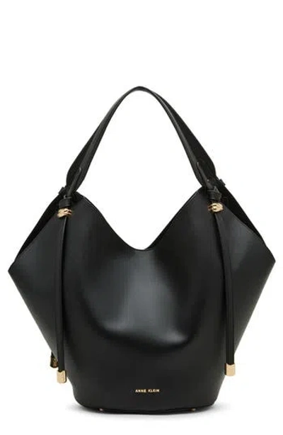 Anne Klein Large Hobo Shoulder Bag In Black