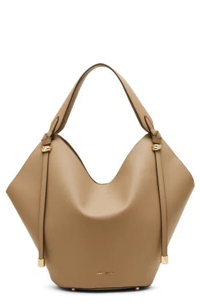 Anne Klein Large Hobo Shoulder Bag In Brown