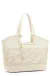 Anne Klein Large Perforated Tote Bag In Gold