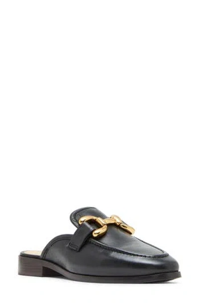 Anne Klein Layla Buckle Loafer In Black Leather