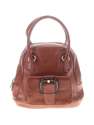 Pre-owned Anne Klein Leather Satchel In Brown