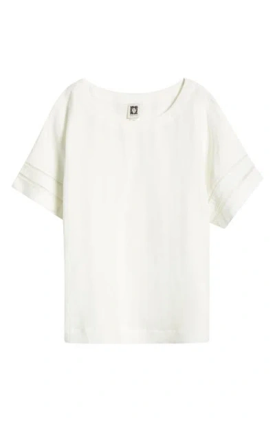 Anne Klein Linen Blend Dolman Sleeve Top In Bright White