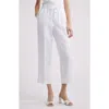 Anne Klein Linen Blend Drawstring Pants In White