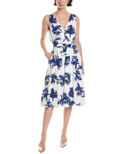 Anne Klein Linen-blend Midi Dress