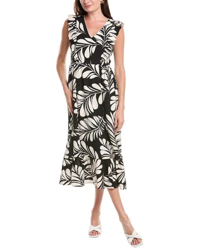 Anne Klein Linen-blend Midi Dress