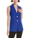 Anne Klein Womens Sleeveless Notched Collar Blazer High Rise Side Tab Pull On Pants