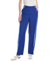Anne Klein Pull On Linen Blend Pants In Blue