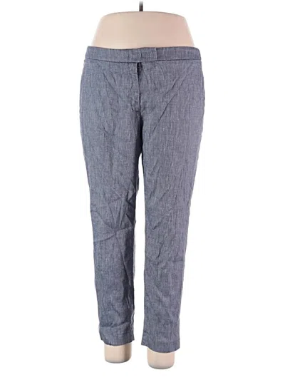 Pre-owned Anne Klein Linen Pants In Blue