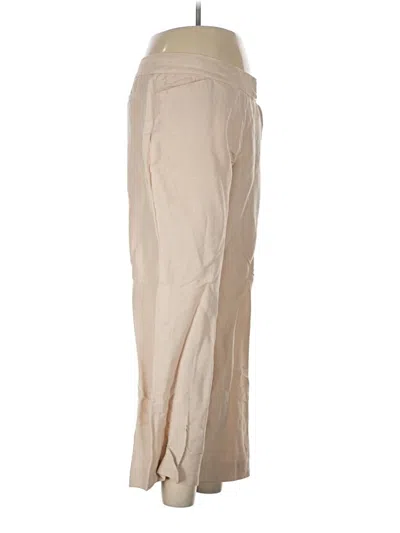 Pre-owned Anne Klein Linen Pants In Brown