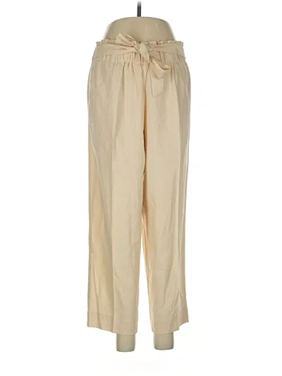 Pre-owned Anne Klein Linen Pants In Gold