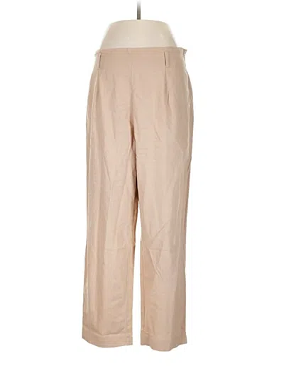 Pre-owned Anne Klein Linen Pants In Tan