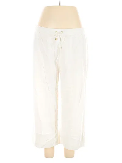 Pre-owned Anne Klein Linen Pants In White