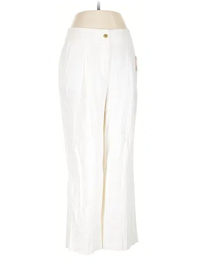 Pre-owned Anne Klein Linen Pants In White
