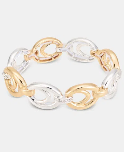 Anne Klein Linked Stretch Bracelet In Gold