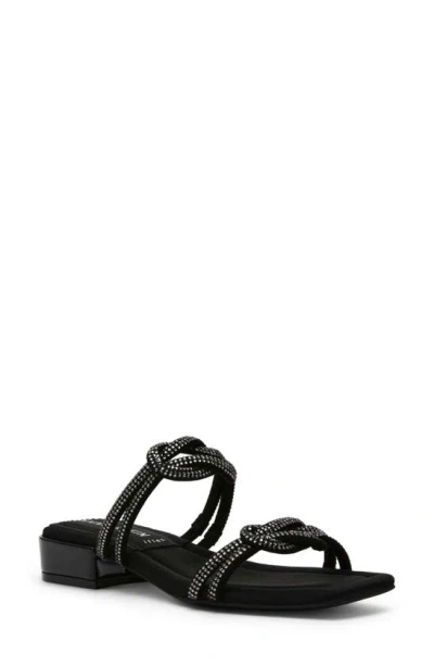 Anne Klein Liza Slide Sandal In Black Cr