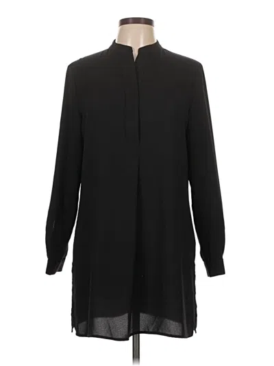 Pre-owned Anne Klein Long Sleeve Blouse In Black