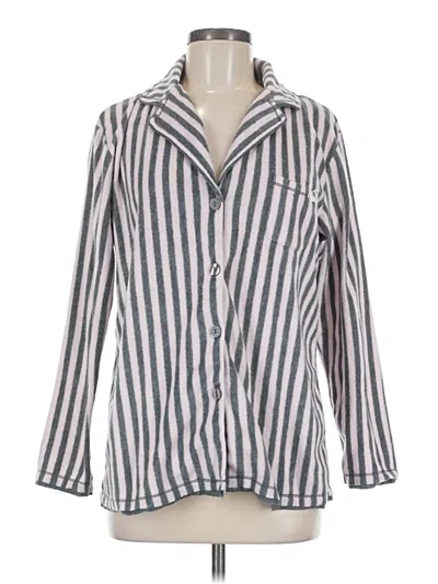 Pre-owned Anne Klein Long Sleeve Blouse In Gray