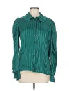 Anne Klein Long Sleeve Blouse In Green