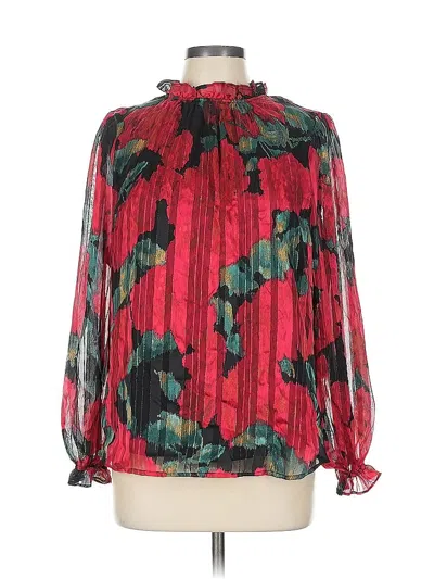 Anne Klein Long Sleeve Blouse In Red