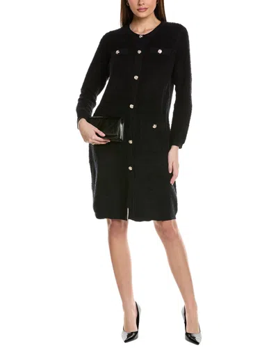 Anne Klein Loop Long Jacket In Black