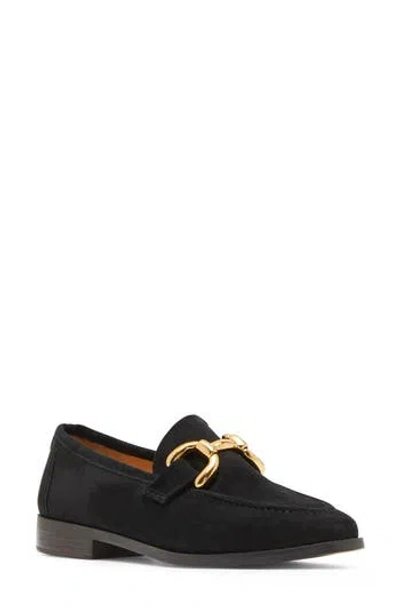 Anne Klein Lori Bit Loafer In Black Suede