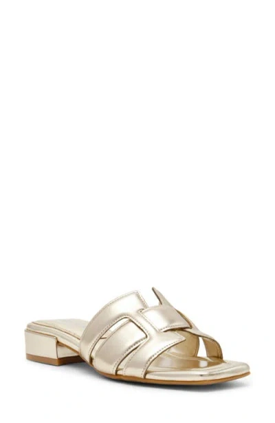 Anne Klein Loyal Slide Sandal In Light Gold