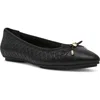 Anne Klein Luci Cap Toe Ballet Flat In Black