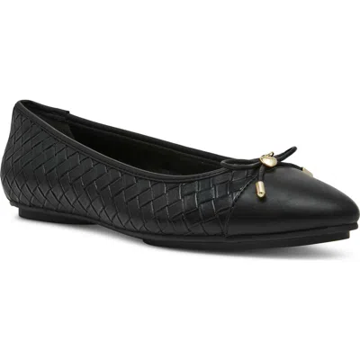 Anne Klein Luci Cap Toe Ballet Flat In Black