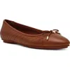 Anne Klein Luci Cap Toe Ballet Flat In Brown