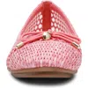 Anne Klein Luci Cap Toe Ballet Flat In Pink Raffia