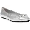 Anne Klein Women's Luci Cap Toe Ballet Flats In Silver Textured