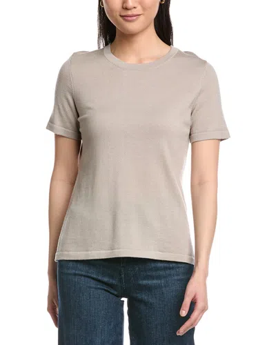 Anne Klein Luxe 100% Wool Top In Gray