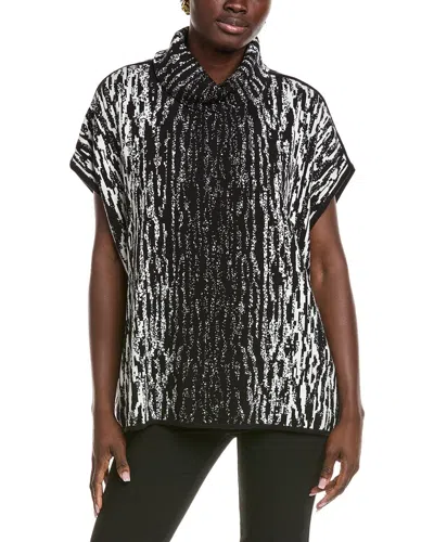 Anne Klein Luxe Animal Print Tunic In Black